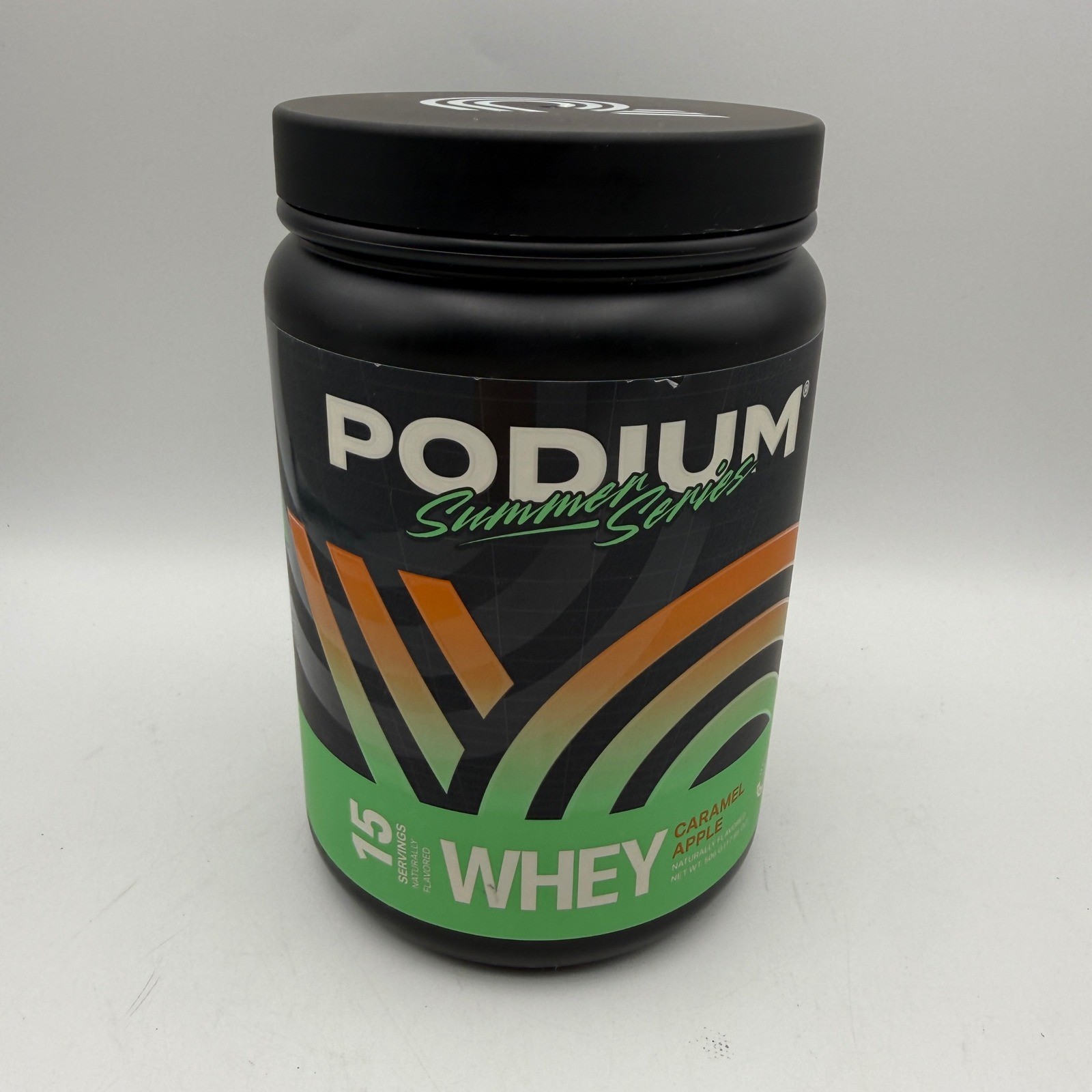 Podium Whey Protein Powder 17.85oz Caramel Apple Summer Series 15 Servings