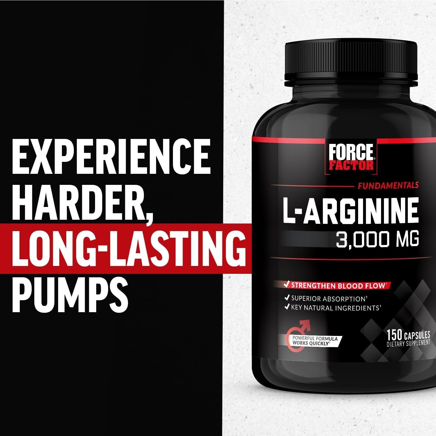Oxido Nitrico y L-arginina Extra Fuerte Para Aumentar La Energia Muscular 150 Ct