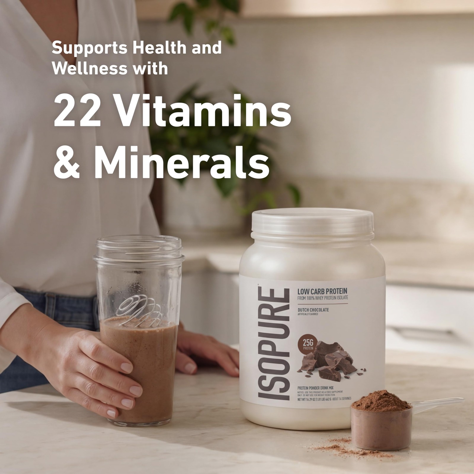 Isopure Low Carb 100% Pure Whey Isolate Protein 3 Pound (Pack of 1), Brown