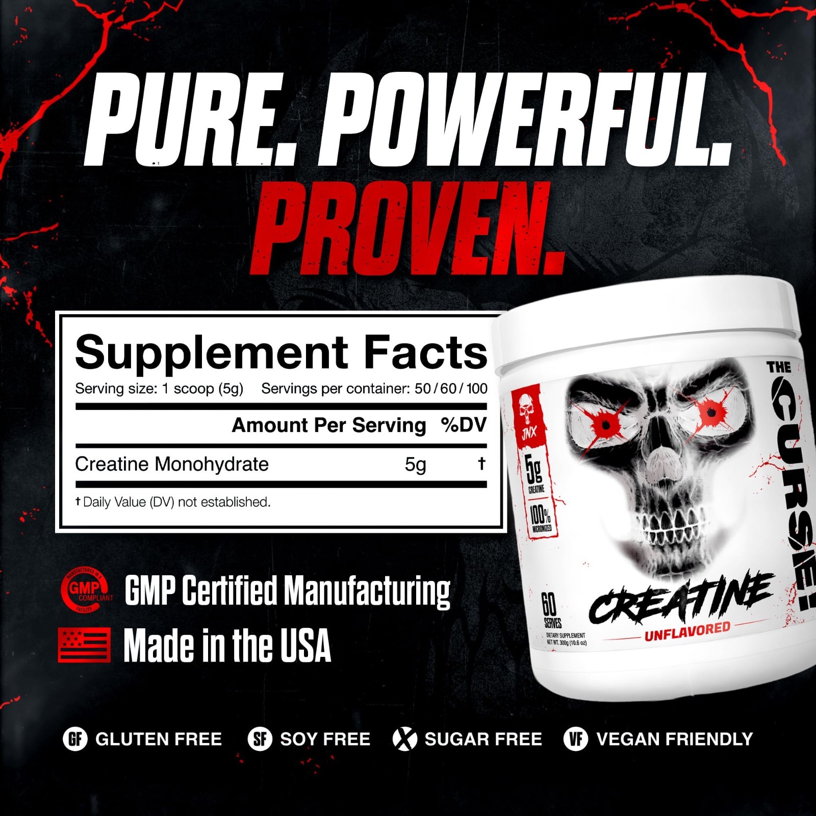 Micronized Creatine Monohydrate 500g – Unflavored Powder for Pre/Post Workout, 1