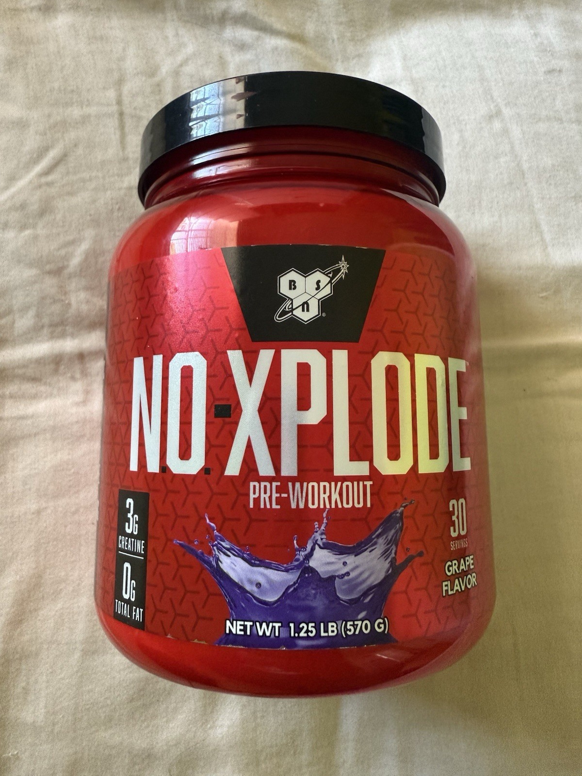 BSN N.O.XPLODE Pre-Workout NO Xplode 1.22lb 30 Servings (Grape Flavor) NO XPLOD