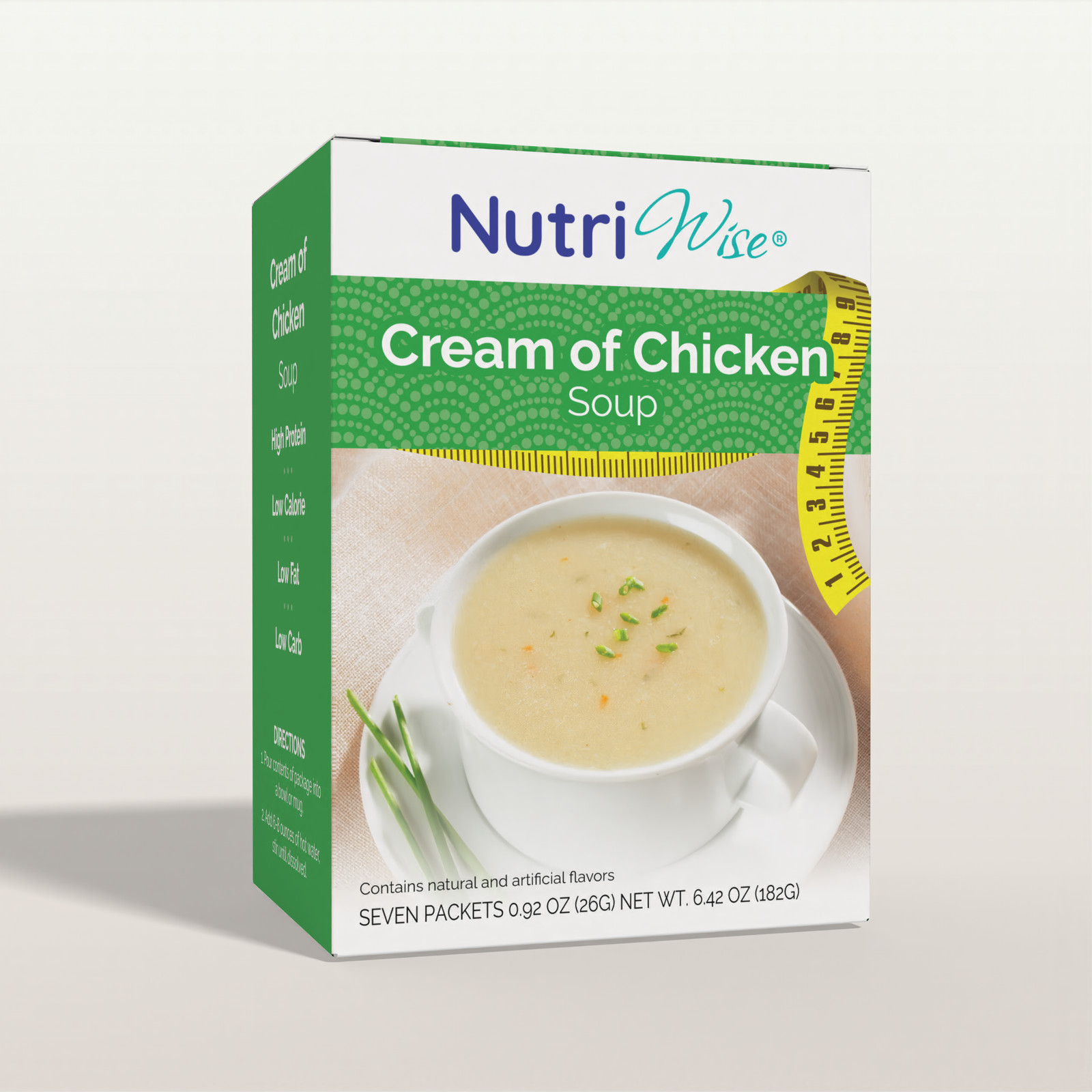 NutriWise Cream of Chicken Soup, High Protein, Keto Diet Friendly, Low Carb 7ct