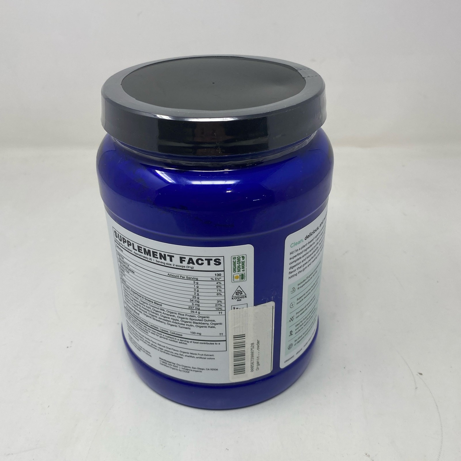 Ora So Lean & So Clean Protein Powder Vanilla Chai 21.8 oz EXP 01/2027
