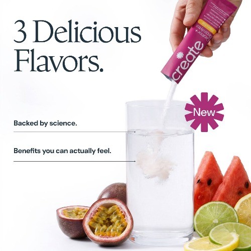 Create Wellness Creatine + Electrolytes Monohydrate Stick Packs NSF 12ct