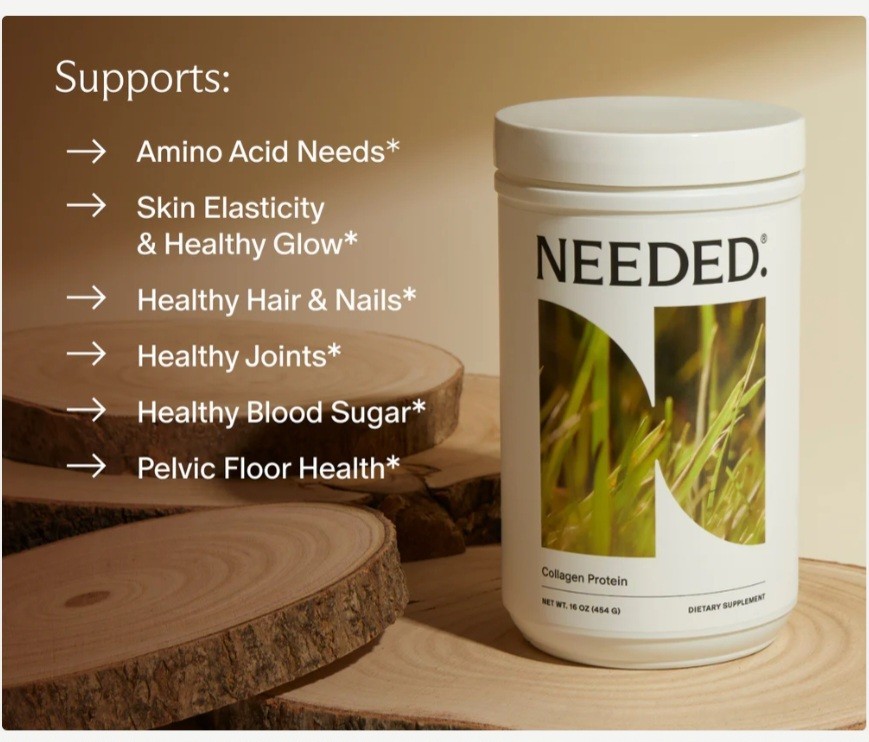 NEEDED Collagen Protein Powder, Hydrolyzed Bovine Collagen, Women, 15.9 oz