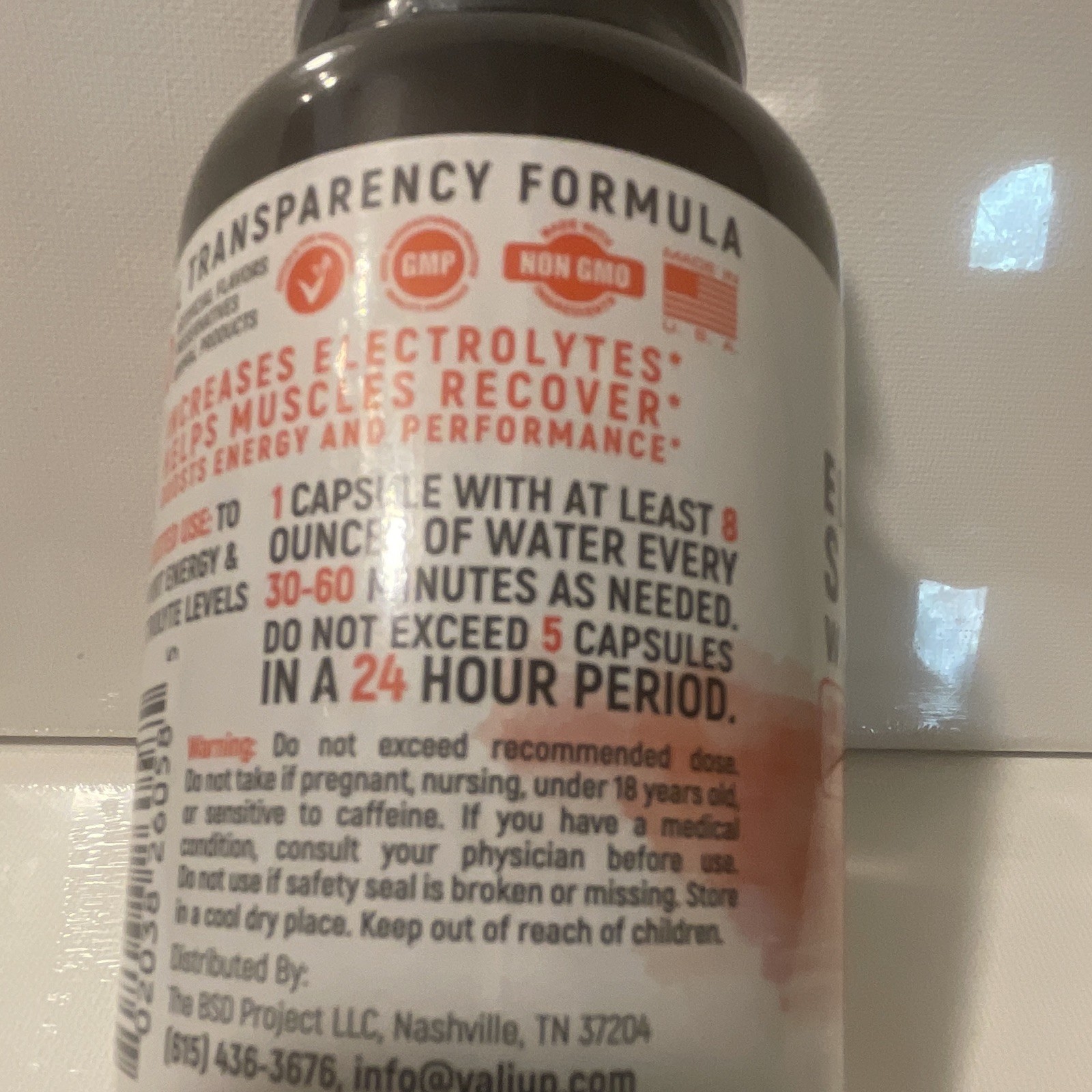 VALI Electrolyte Salts Plus 40mg Caffeine. Rapid Oral Rehydration Replacement