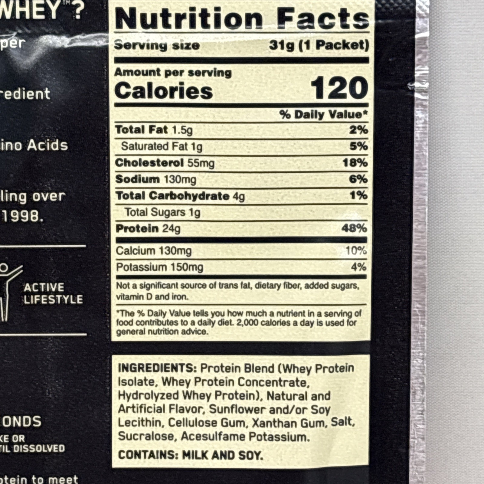 10X Optimum Nutrition Gold Standard 100% Whey Protein Powder 1 SERV VANILLA B95