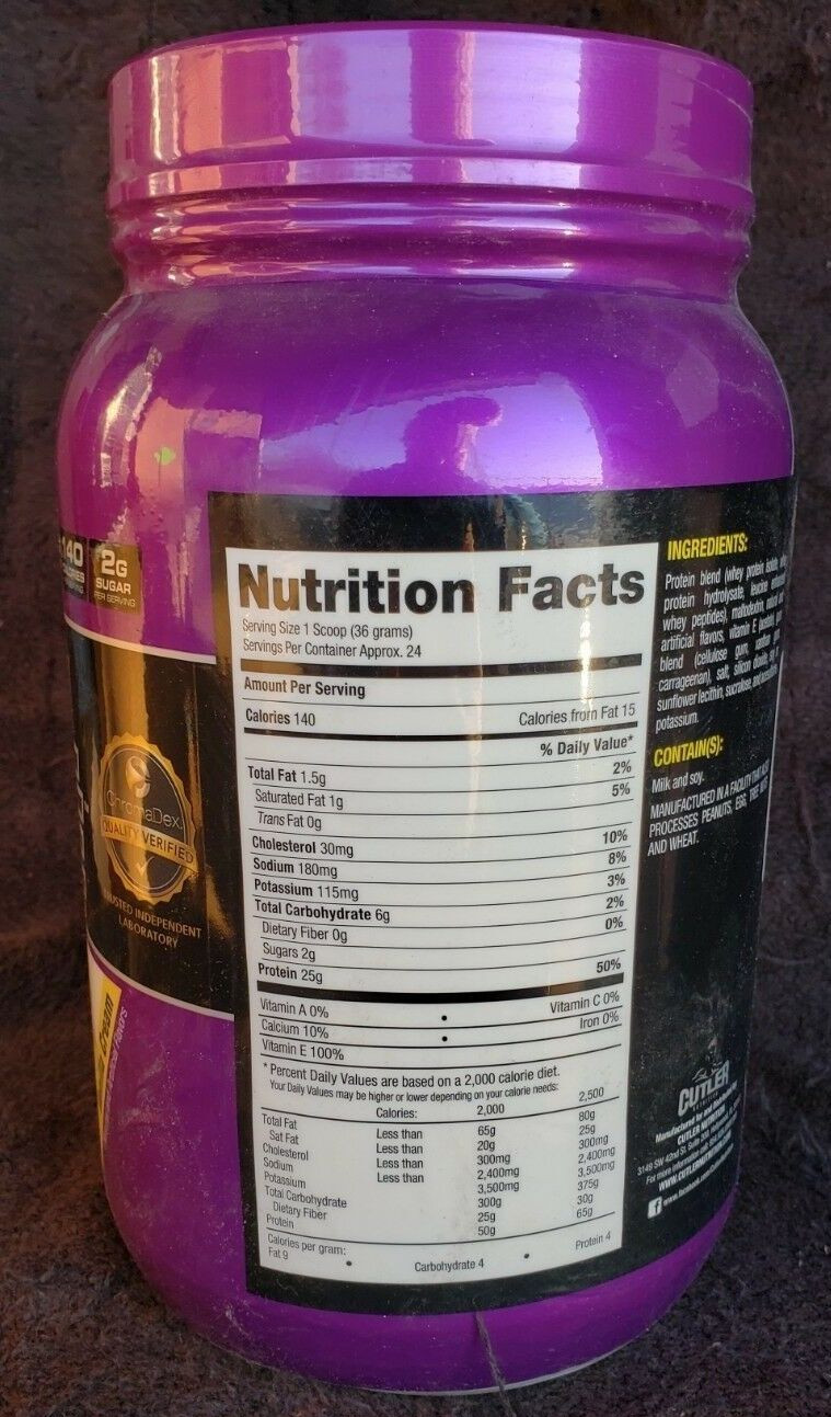 Cutler Nutrition – Total ISOLATE Powder – Vanilla Cream – 1.87 lbs Exp 12/2024