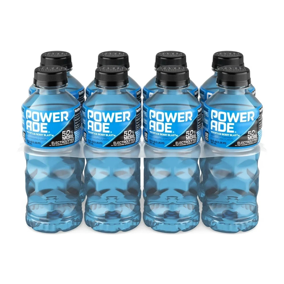 POWERADE Mountain Berry Blast Electrolyte Sports Drink Bottles, 20 fl oz, 8 PACK