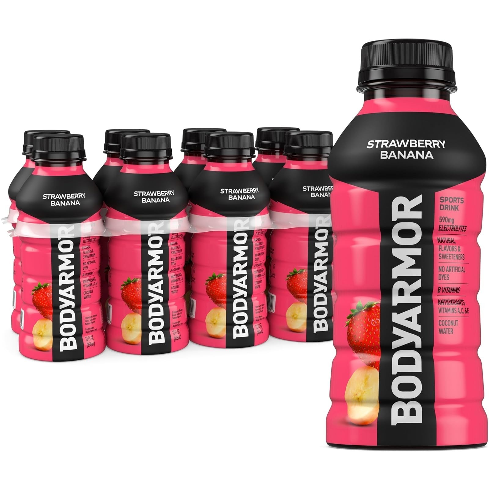 BODYARMOR Sports Drink Strawberry Banana 16 Fl Oz Bottles 6 Pack