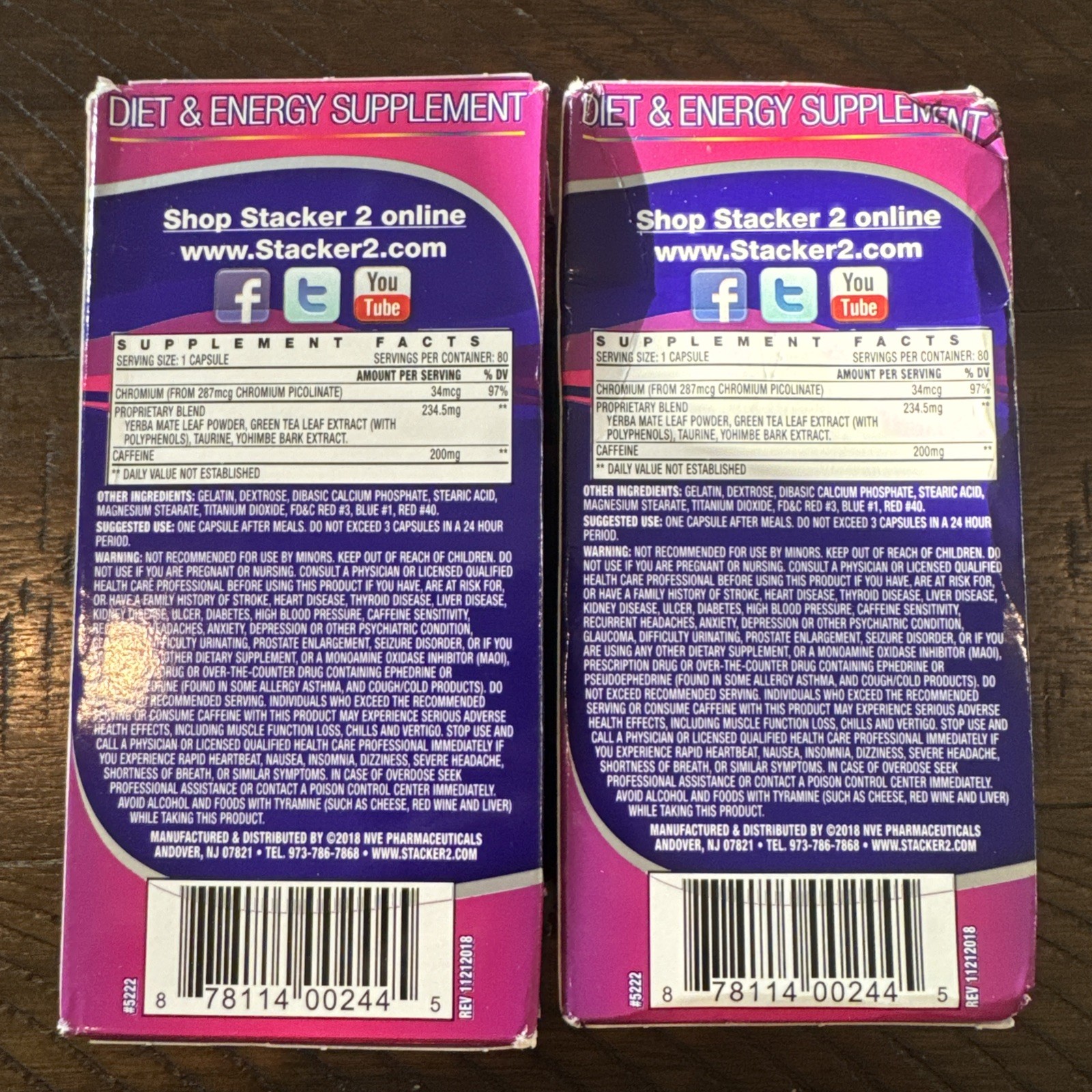 Stacker 3 XPLC 80 Capsules/Bottle Supplement 2X Bottles 160 Capsules Sealed NEW
