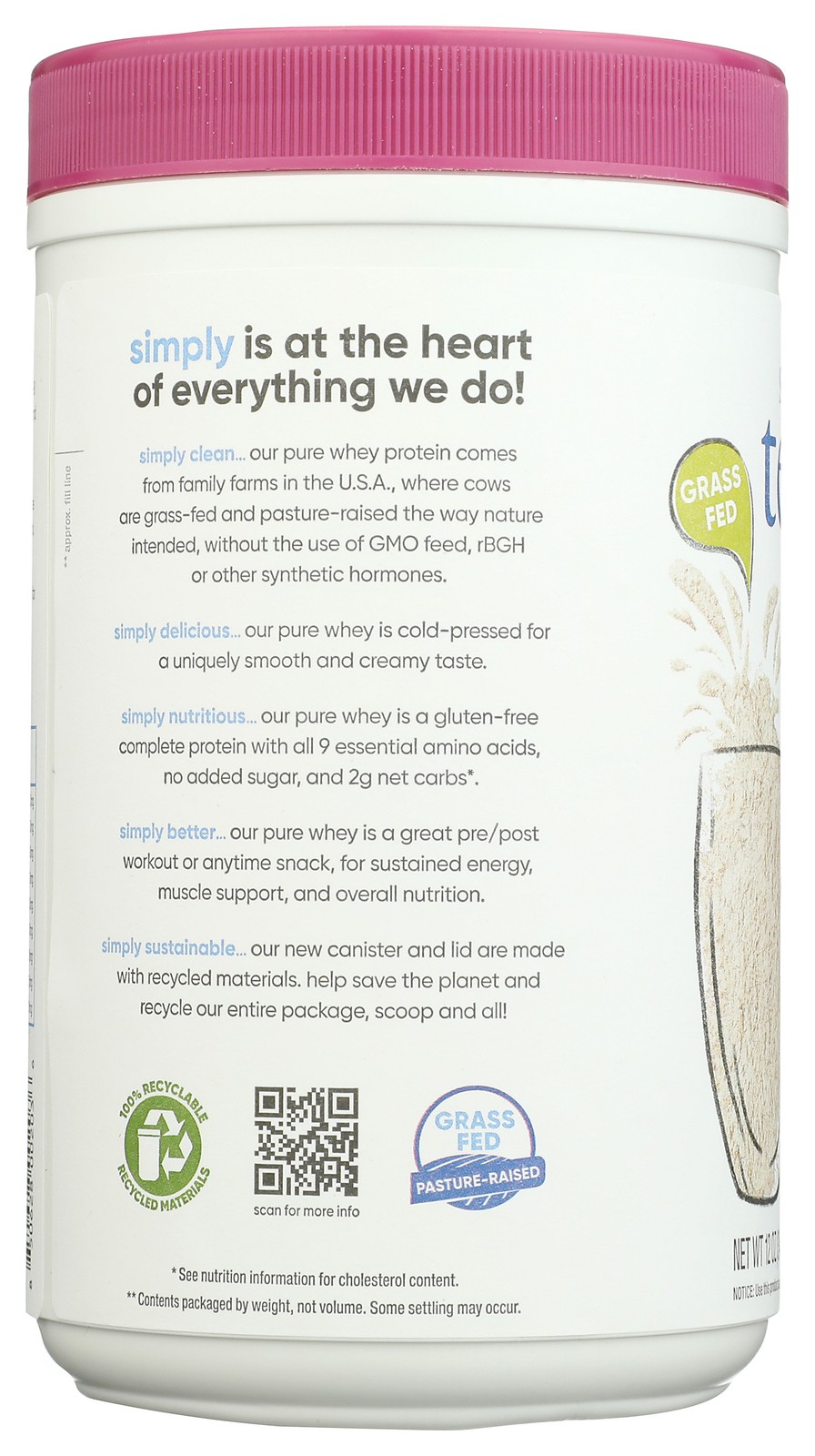 Simply Tera’S Pure Whey Protein Powder 12 Oz 2 Pack