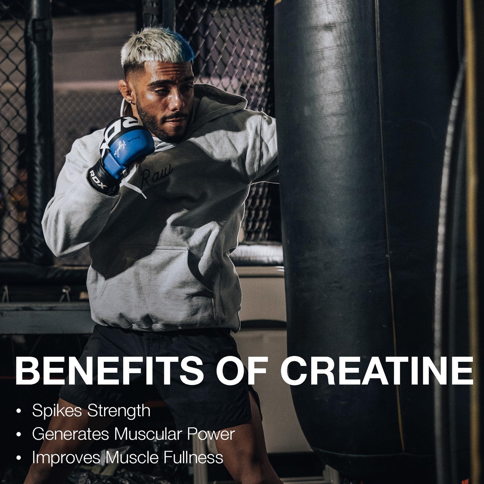 RAW Nutrition Creatine Monohydrate Powder, Unflavored 5.3 Ounce (Pack of 1)