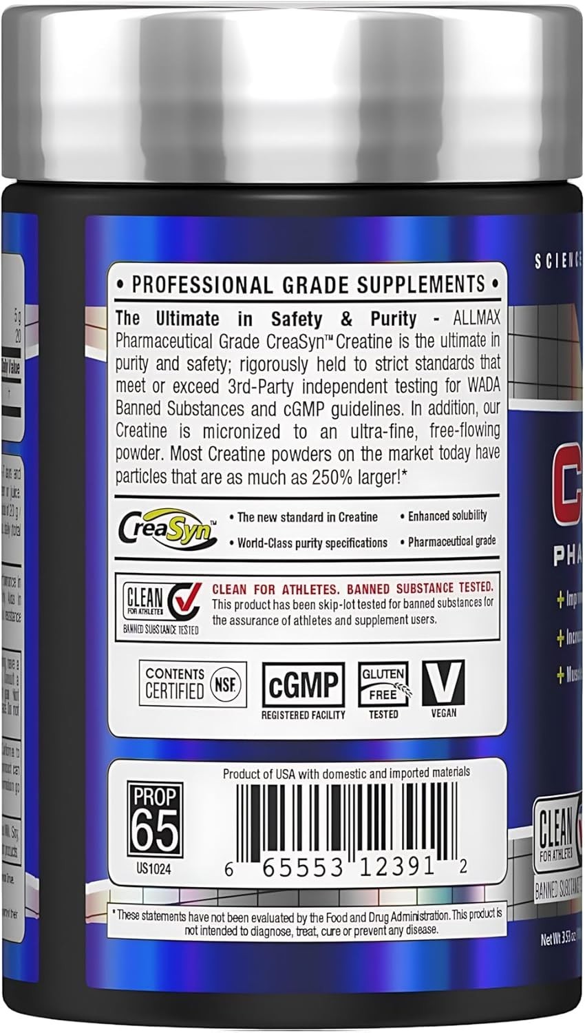 Unflavored Instantized Creatine Monohydrate – 100g Powder for Enhanced Energy