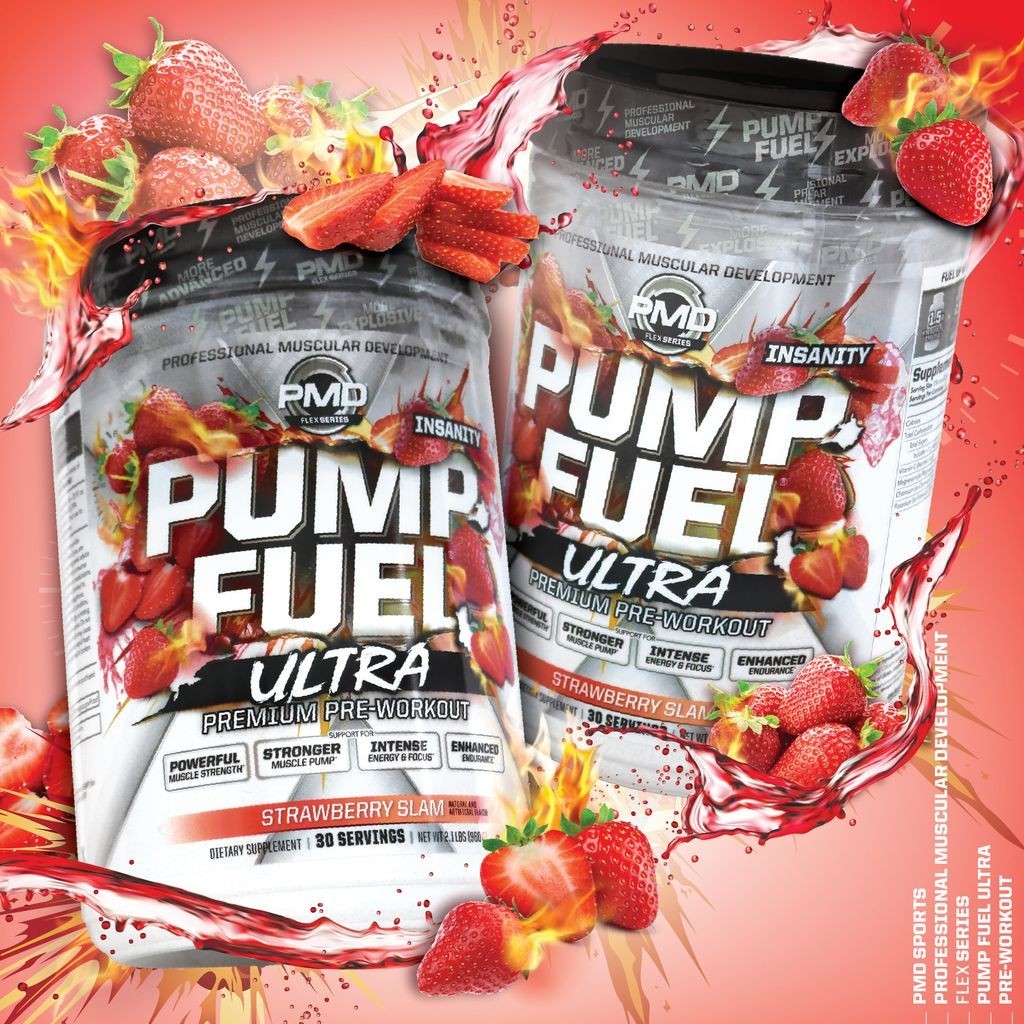 PUMP FUEL ULTRA INSANITY GLYCO LOAD PRE WORKOUT – Strawberry Slam (30 Servings)