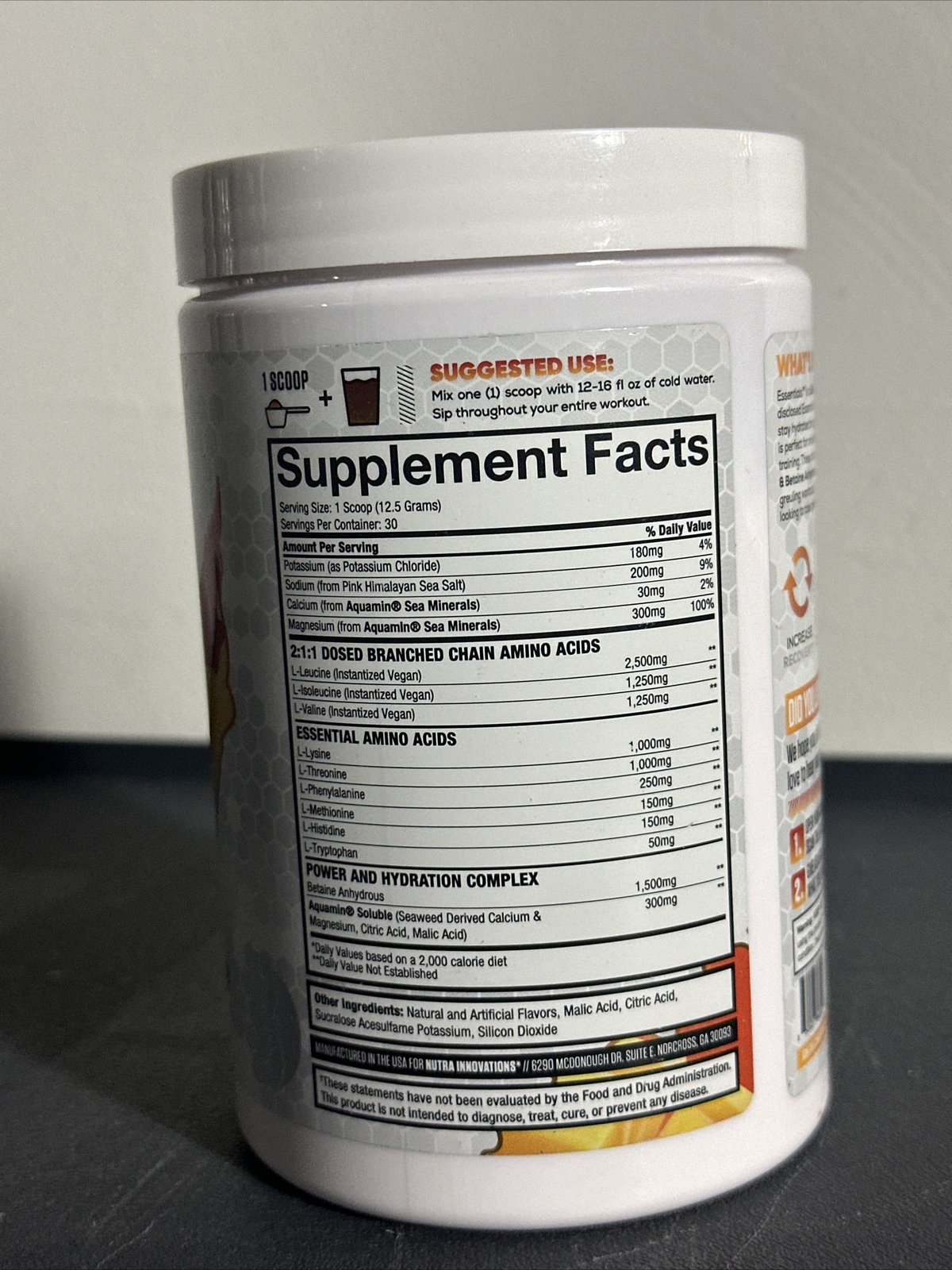 Nutra Innovations ESSENTIAL Peach Mango Full Spectrum Amino Read Clearance!