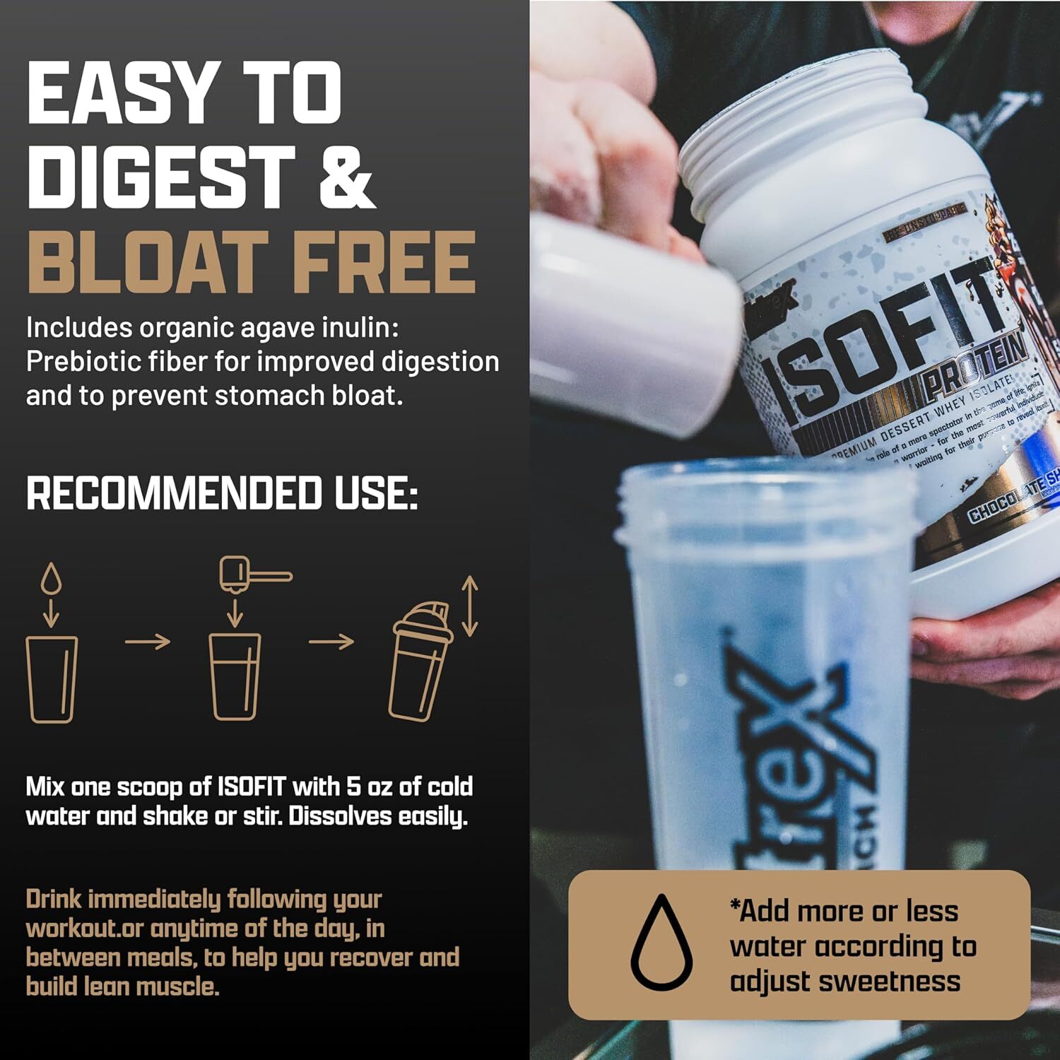 Nutrex IsoFit 100% Whey Isolate Protein Powder EAA BCAA Low Sugar Fat and Carbs