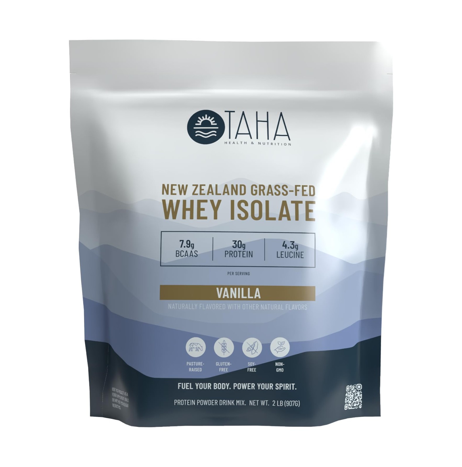 Taha Health & Nutrition Vanilla Whey Protein Isolate 2 Pound (Pack of 1)