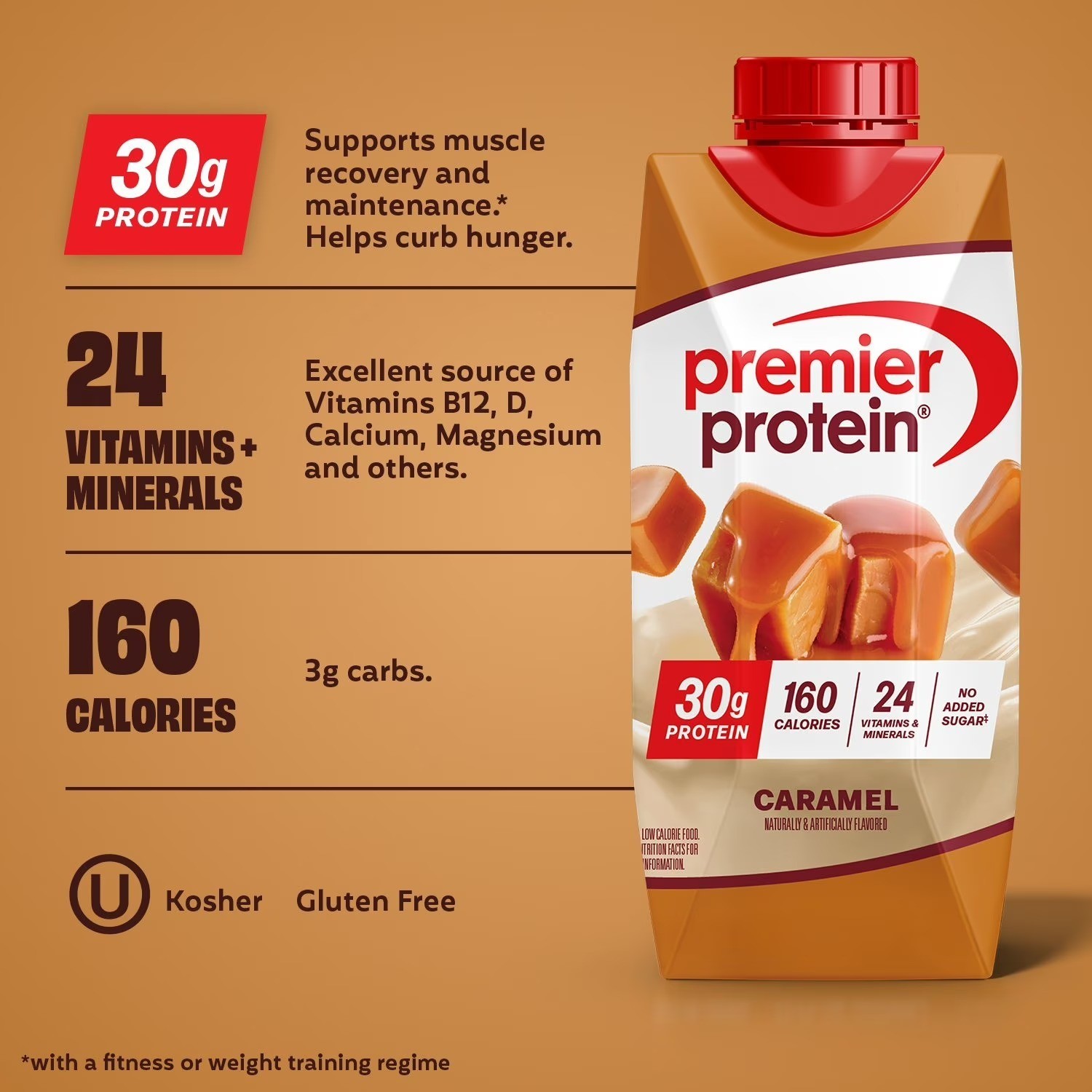 Premier Protein 30g High Protein Shake, Caramel (11 fl. oz., 15 pk.)