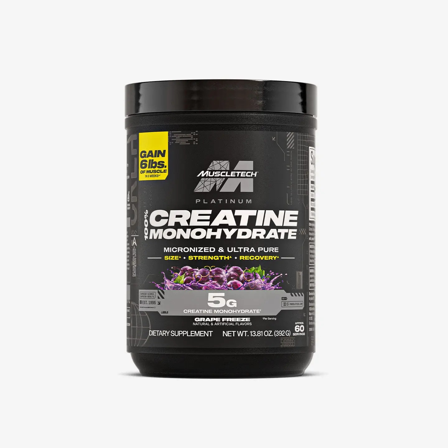 Muscletech Creatine Monohydrate Powder, Platinum Pure – Unflavored Micronized Cr