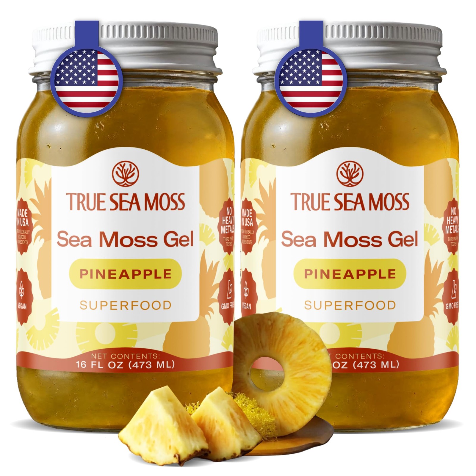 TrueSeaMoss Sea Moss Gel – Made in USA – Wildcrafted Seamoss, Fruits & Jarred…