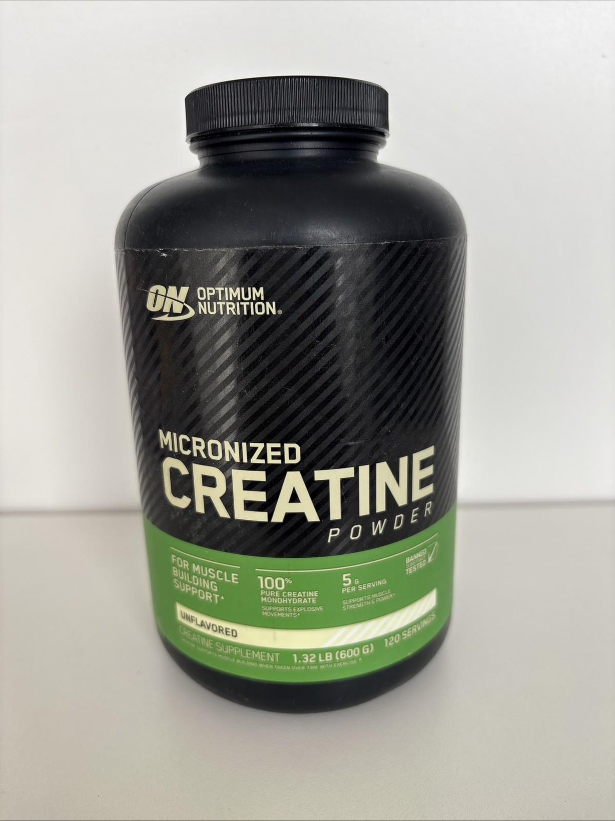 Optimum Nutrition, Micronized Creatine Powder, Unflavored, 1.32 lb 120 Servings