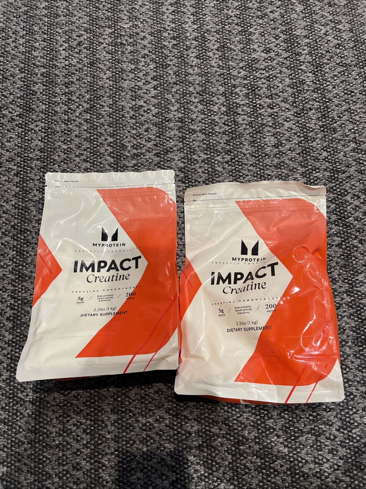 New Myprotein Impact Creatine Unflavored (2 Packs) 4.4 Lbs Exp. 1/28