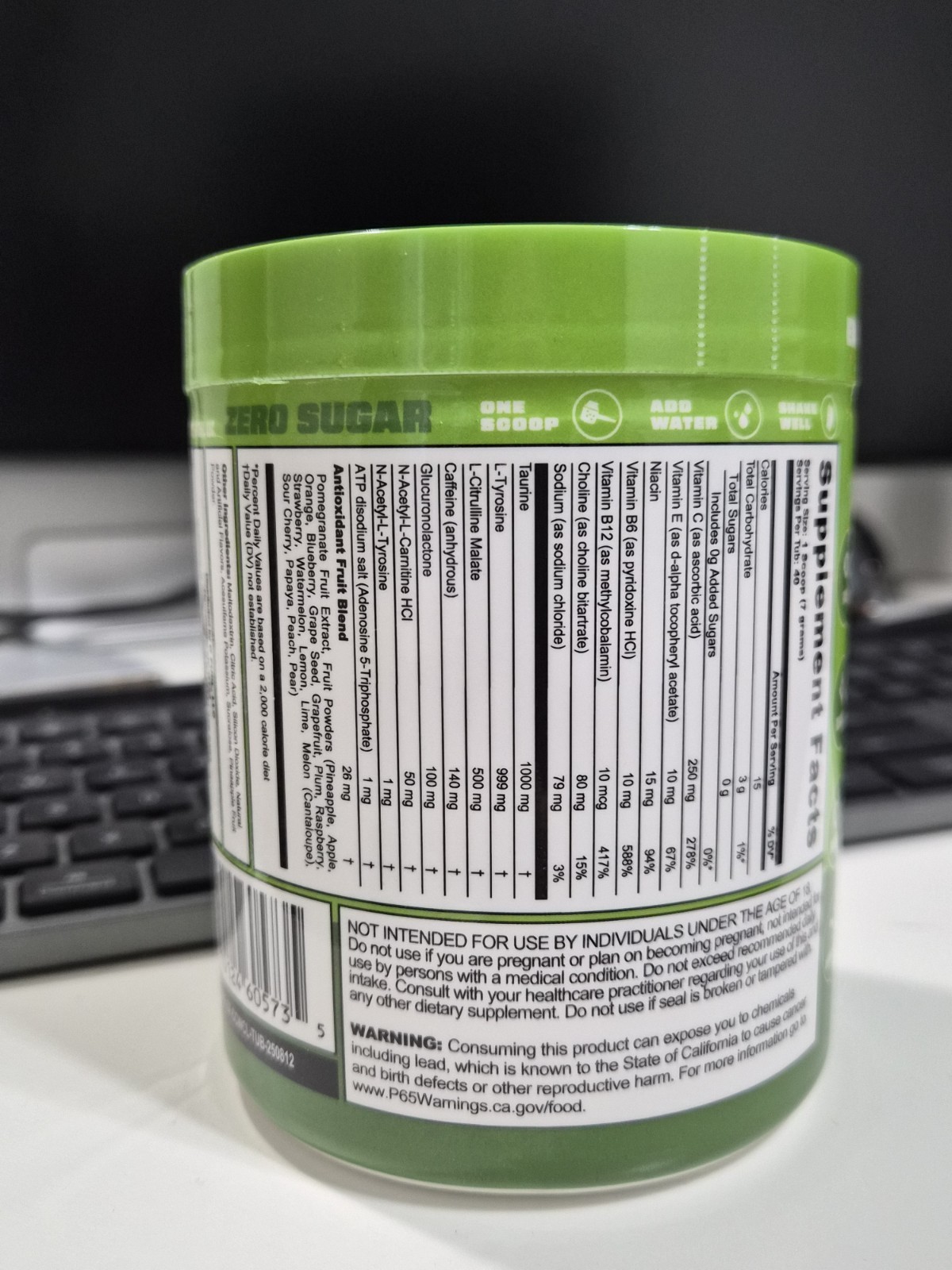 G Fuel Cactus Chill – Cactus Lime Flavor Energy Formula Powder Tub 40 Servings