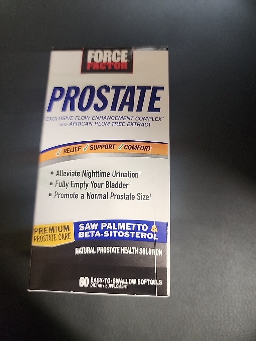 Force Factor Prostate Softgels – 60 Count Exp Feb 2028
