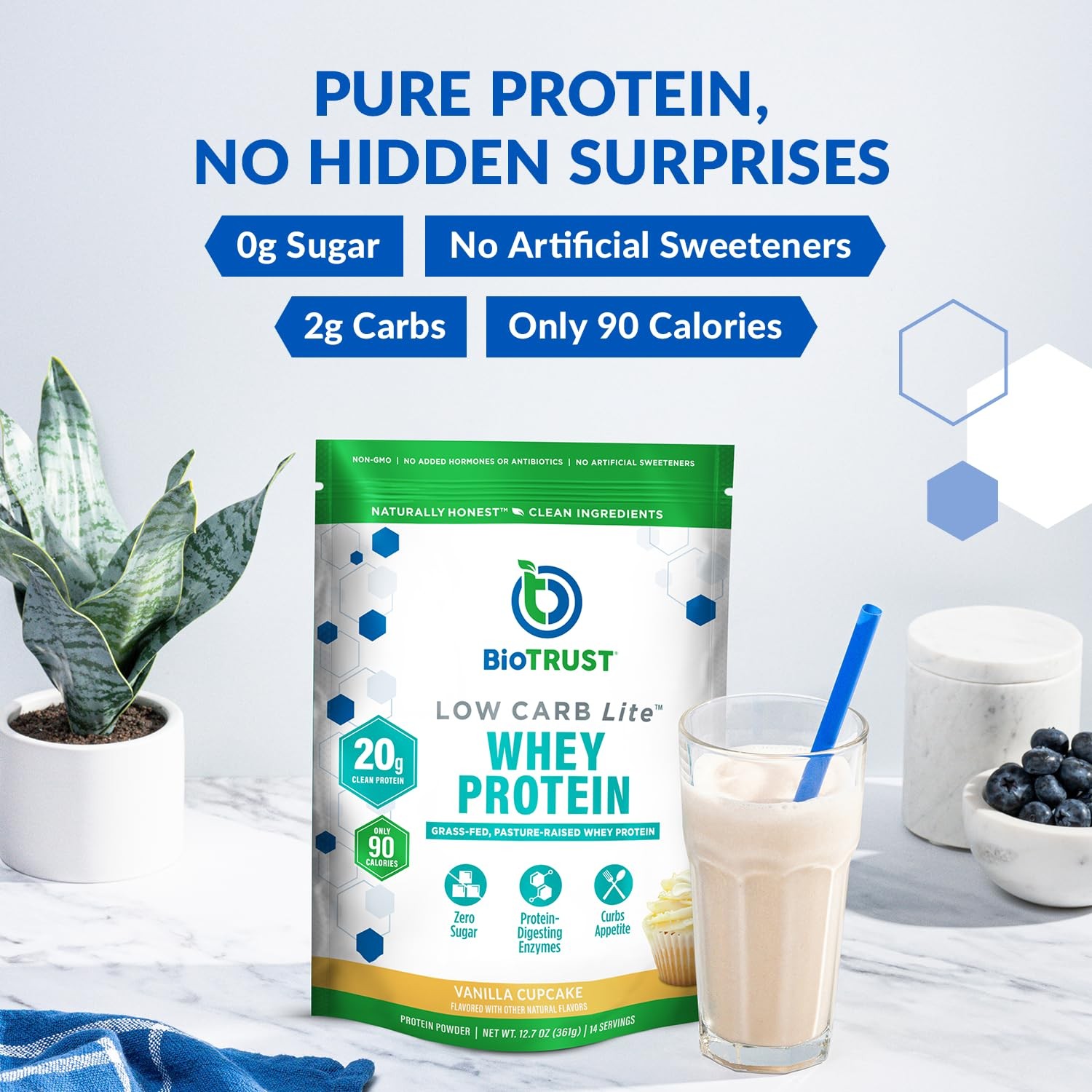 Biotrust Carb Lite 20 Grams Of Grass-Fed Whey Protein Isolate 100 Calories