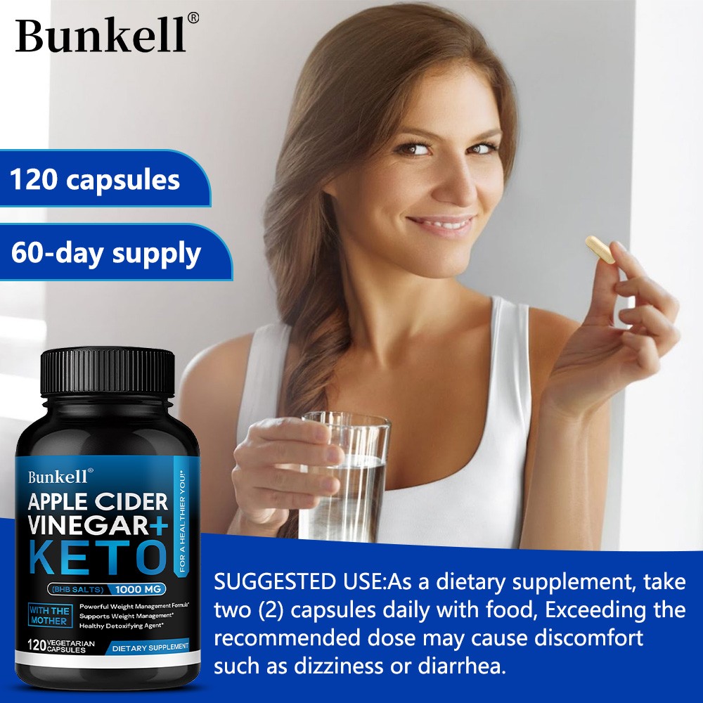 Apple Cider Vinegar BHB Salts Supplement Diet Pills Unisex Support Appetite