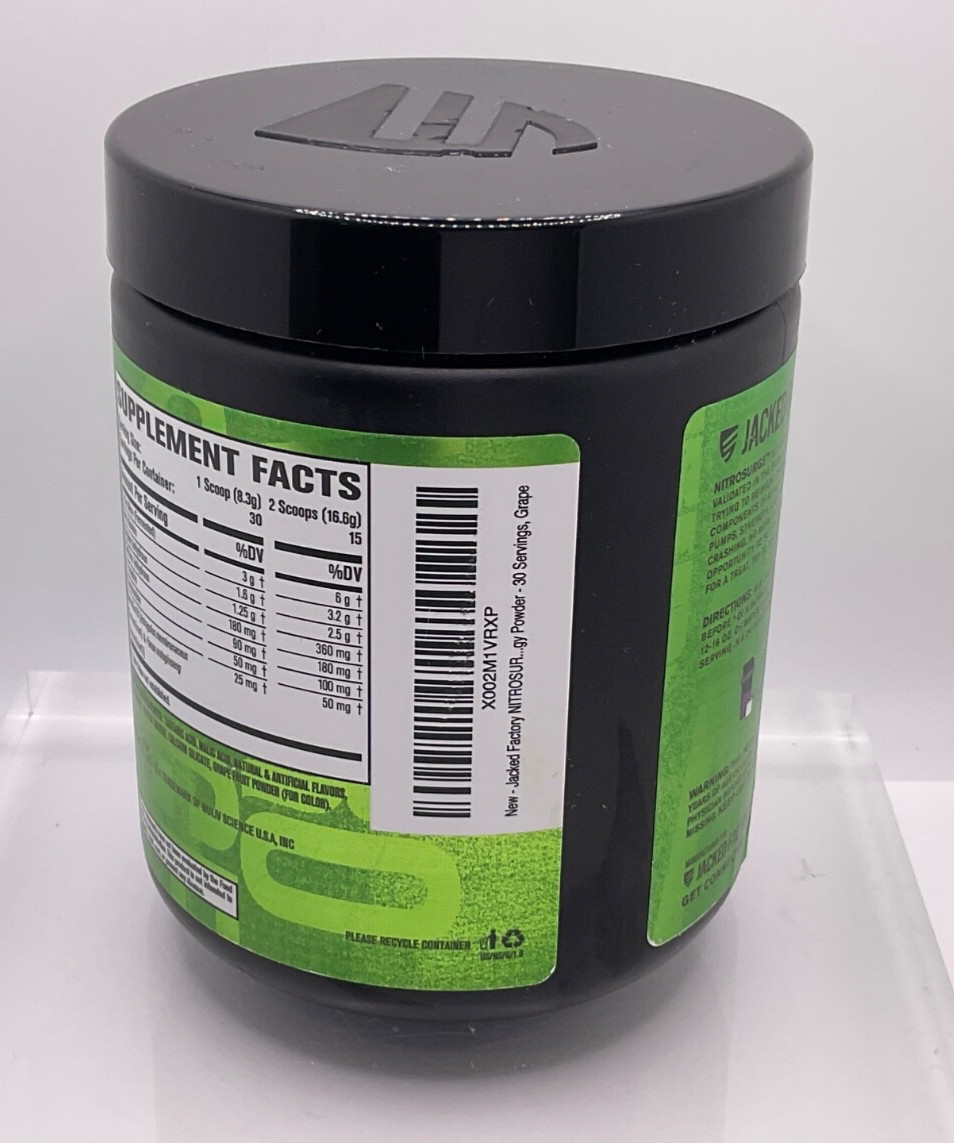 Nitro Surge Pre-Workout Grape 8.46oz (30 Servings) SEALED Exp 12/26