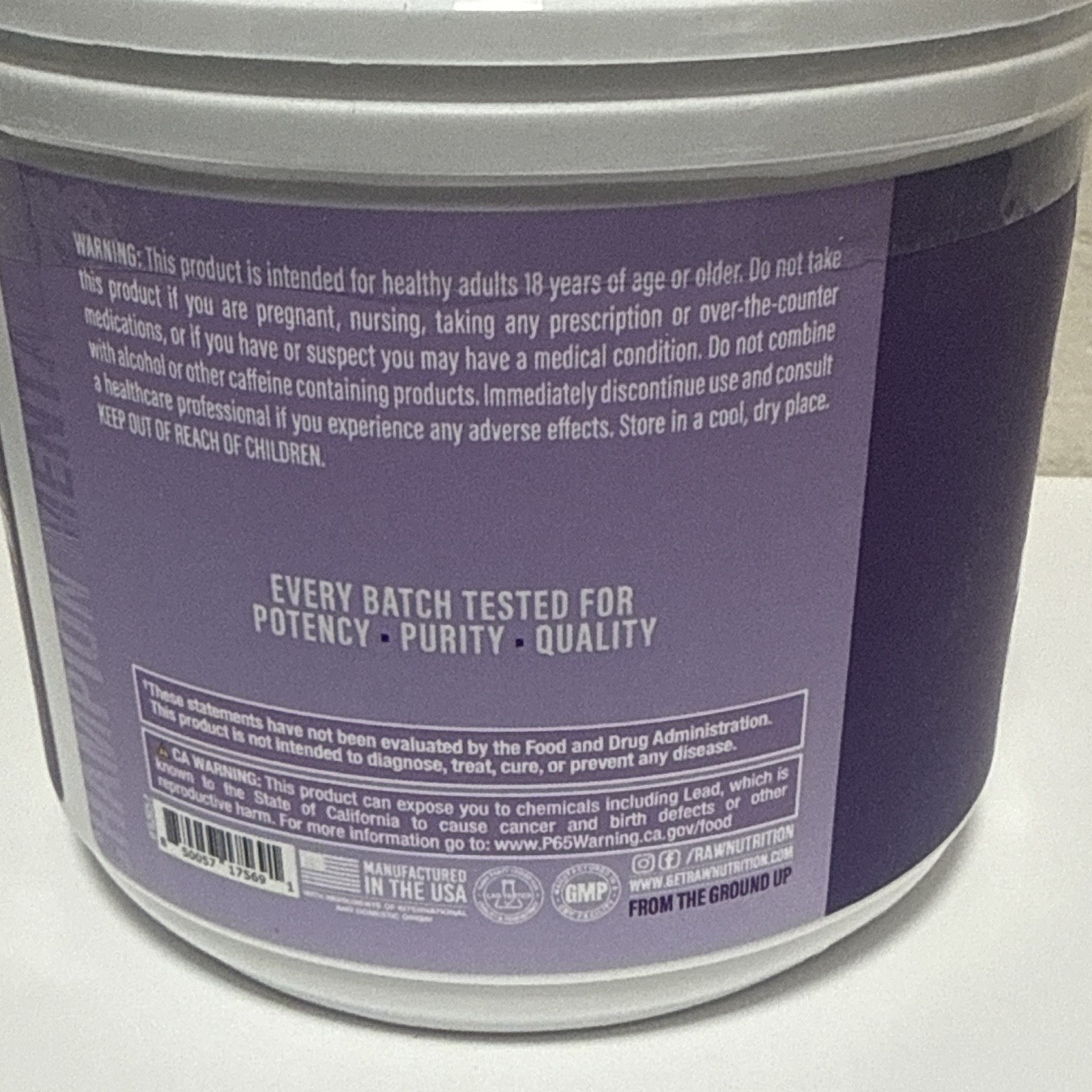BUM Essentials Essential Pre-Workout Powder Grape 30 Servings 14.1 oz GMP