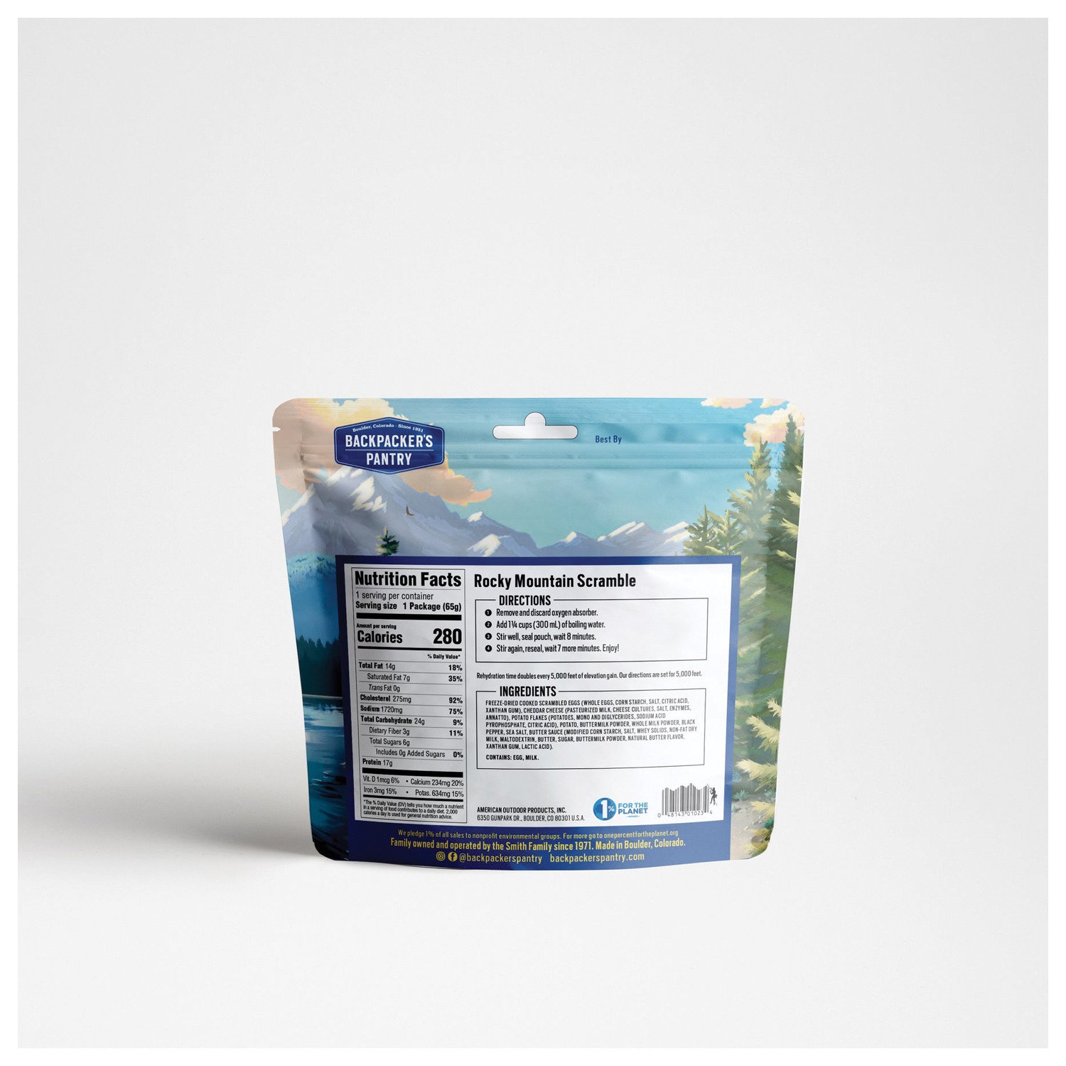 Pack of 2 Backpacker’s Pantry Rocky Mountain Scrambler 1 Serving
