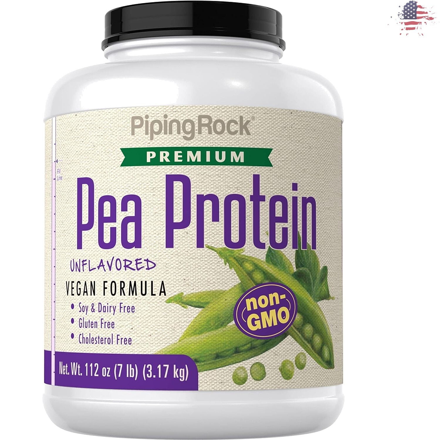Unflavored Vegan Pea Protein Powder 7lb | Premium Protein | Non-GMO, Gluten Free