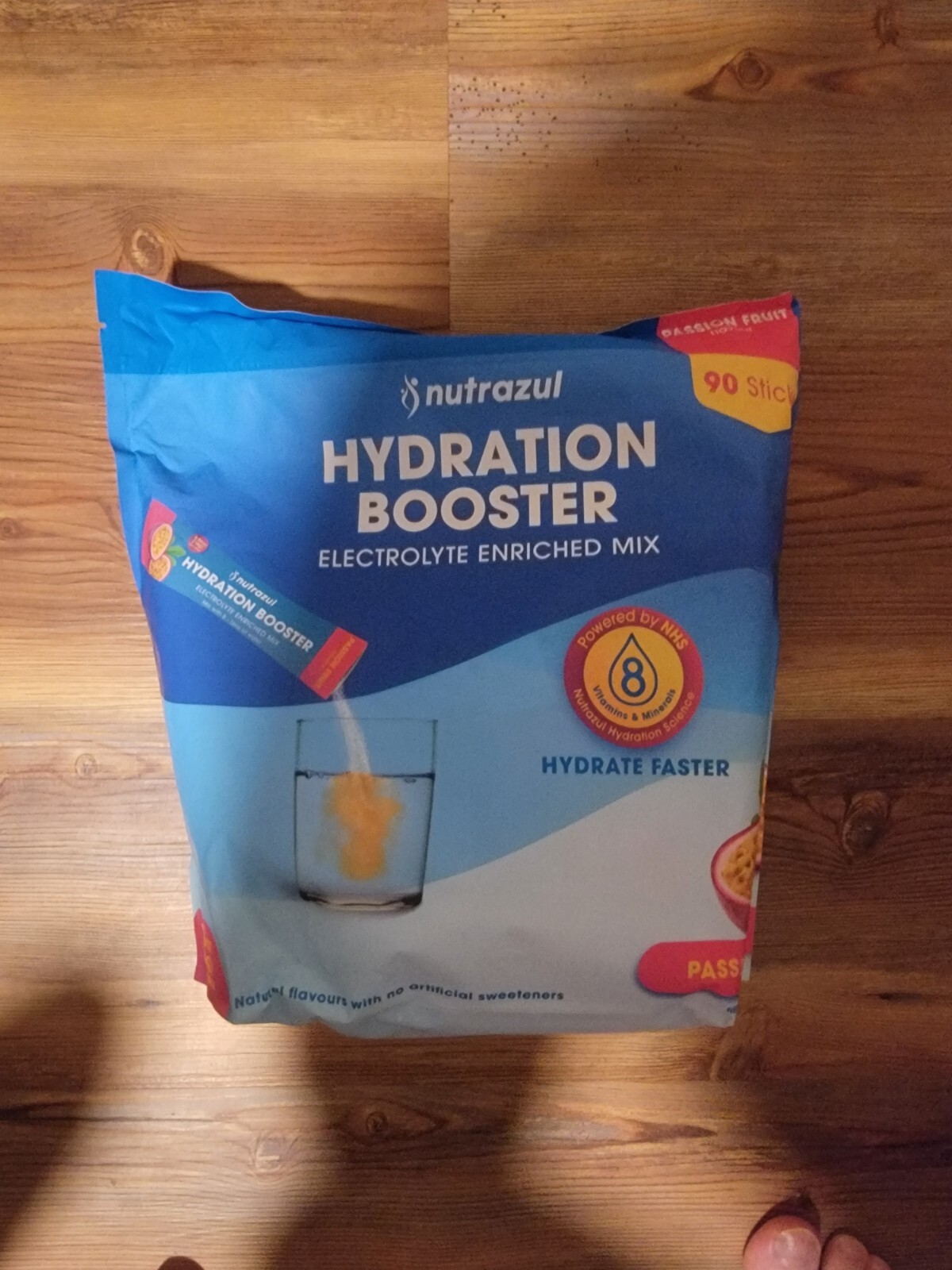 Rapid Hydration Booster Supplement Vitamin Mineral Electrolyte Mix Passion Fruit