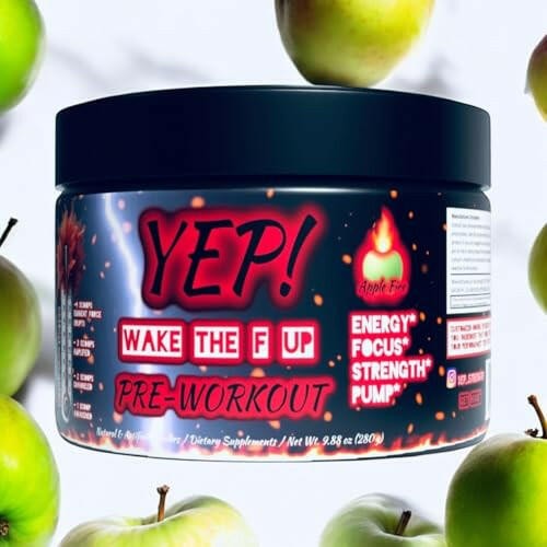 YEP Wake The Faith Up Advanced Pre-Workout – Apple Fire – 40 Servings (New an…