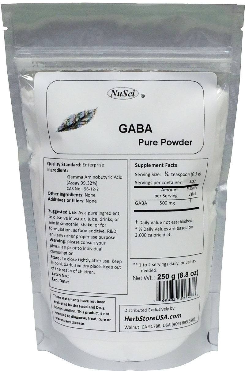 NuSci 100% Pure GABA Powder 2000g (4.4LB)