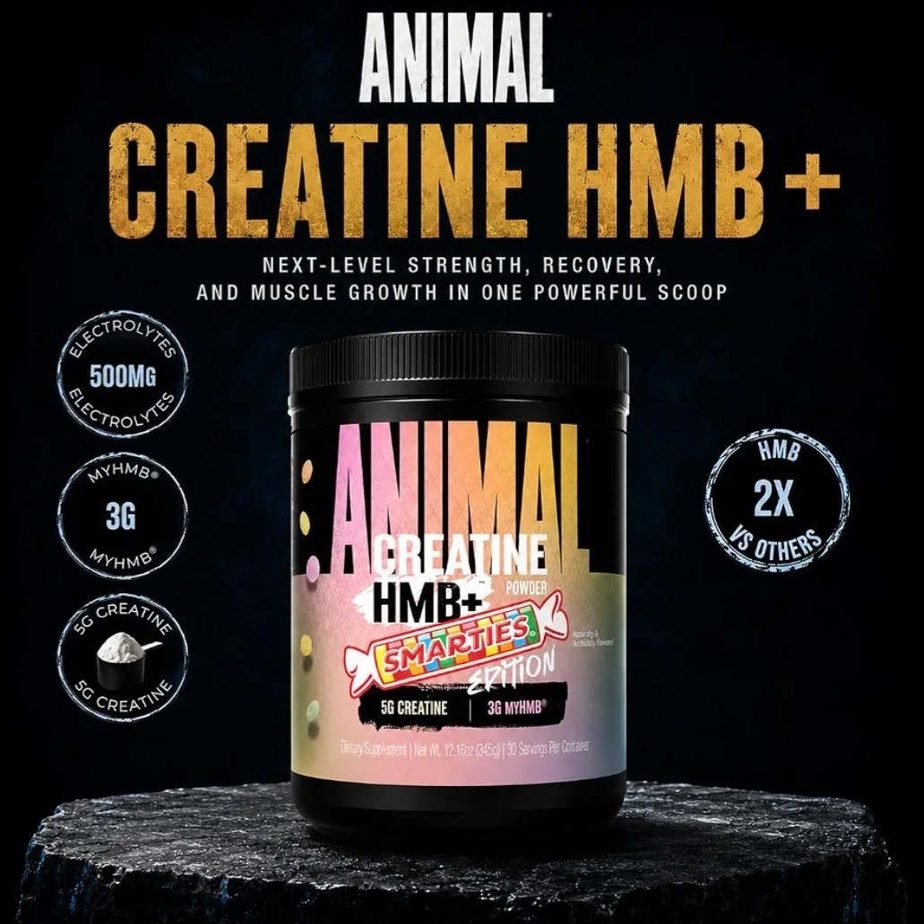 Animal Creatine Monohydrate Smarties Edition HMB+ Powder with Electrolytes 30S