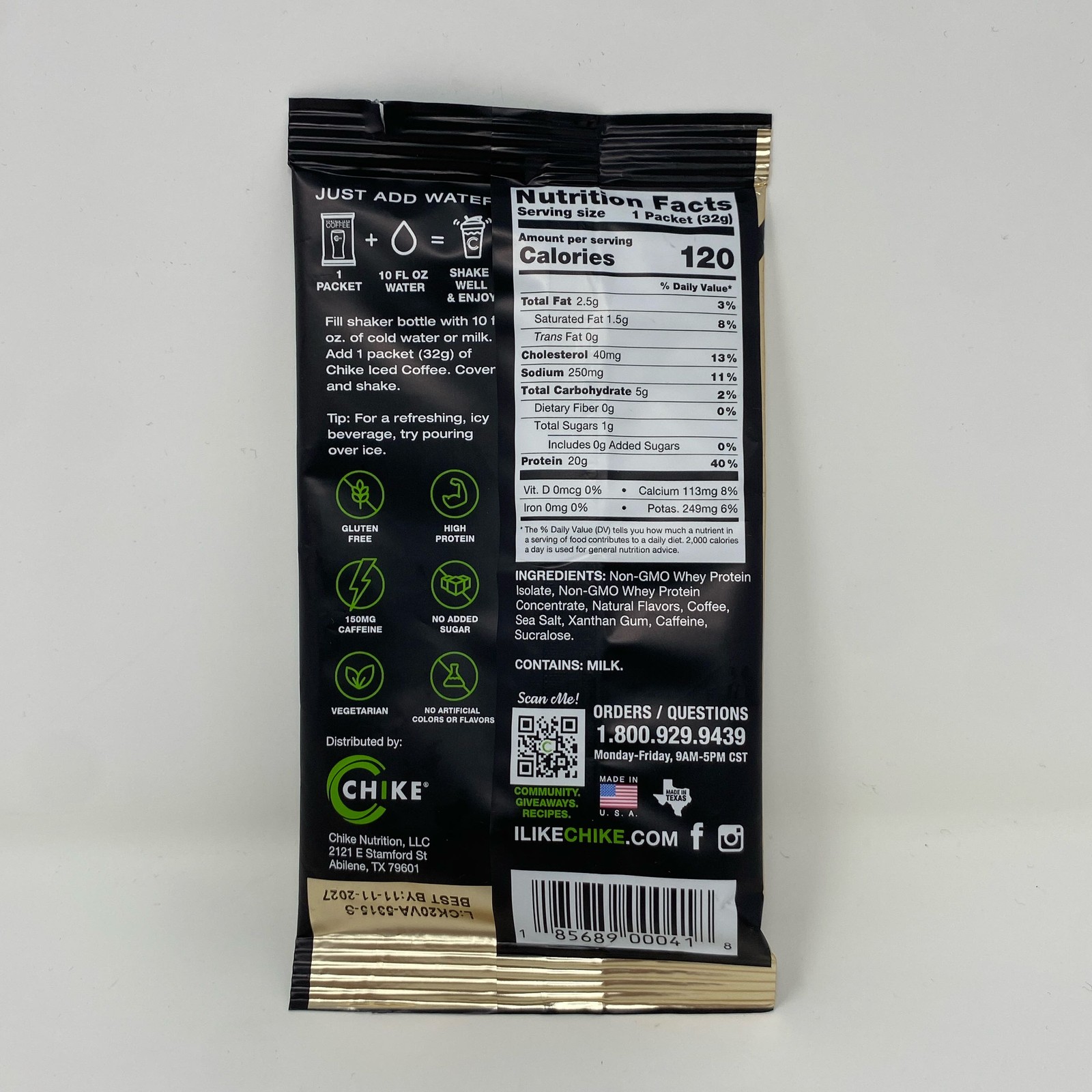 Chike Protein Iced Coffee Vanilla 1.13 oz Single-Serve Packet