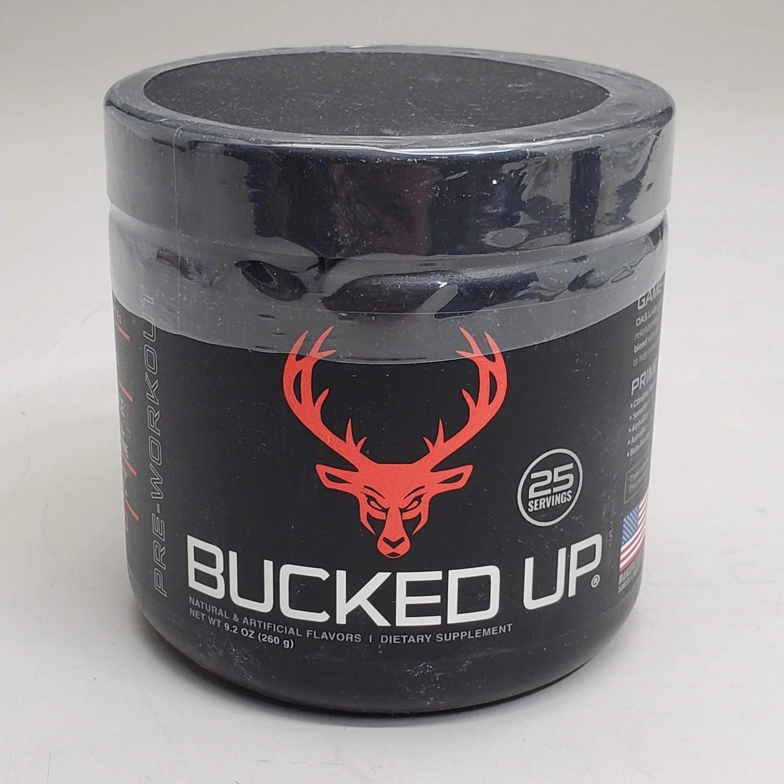 BUCKED UP – Pre-Workout Blood Raz 25 Serv 9.2 Oz Dietary Supplement 2027+