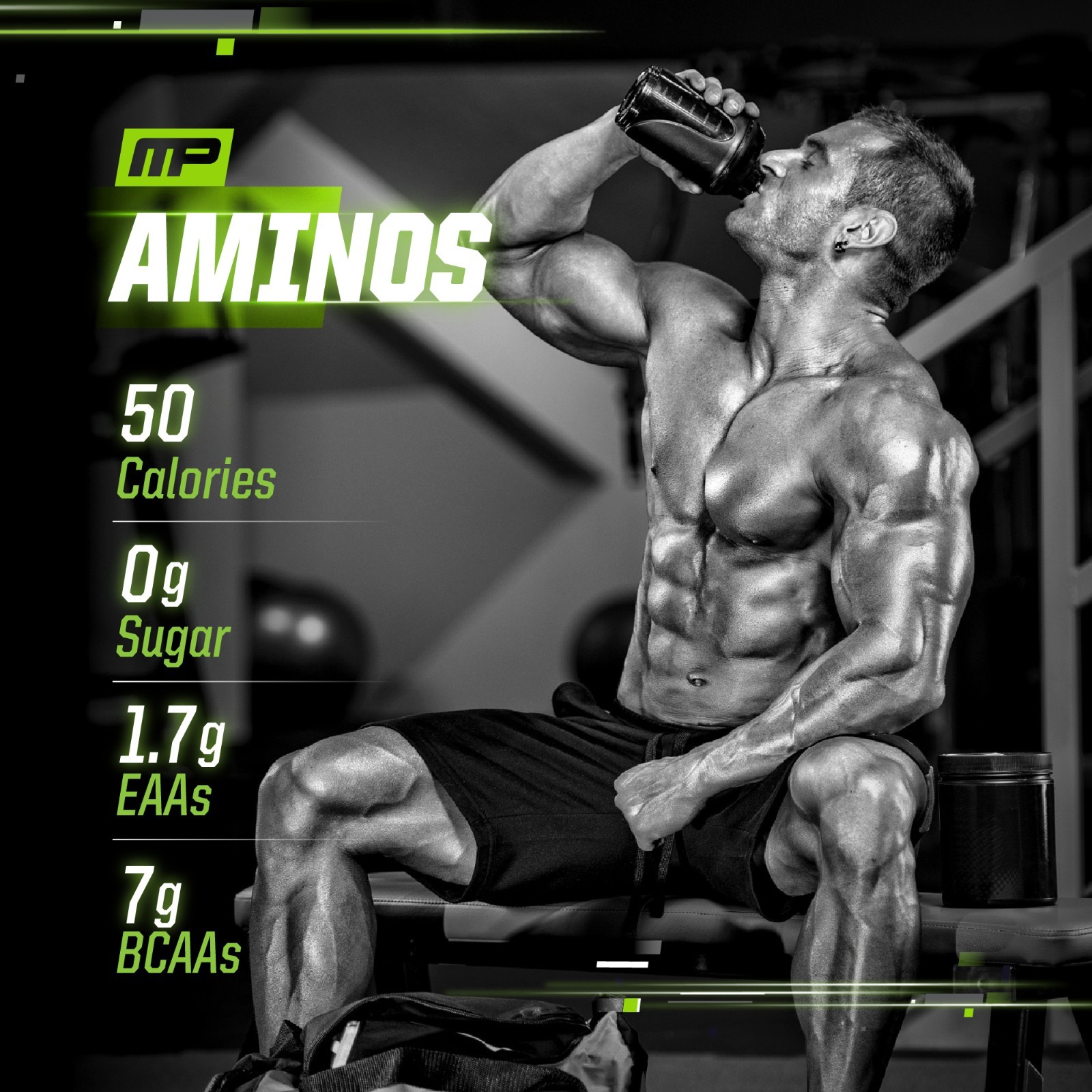 MusclePharm EAA + BCAAs, Post Workout Essential Amino Acids-Watermelon Crush