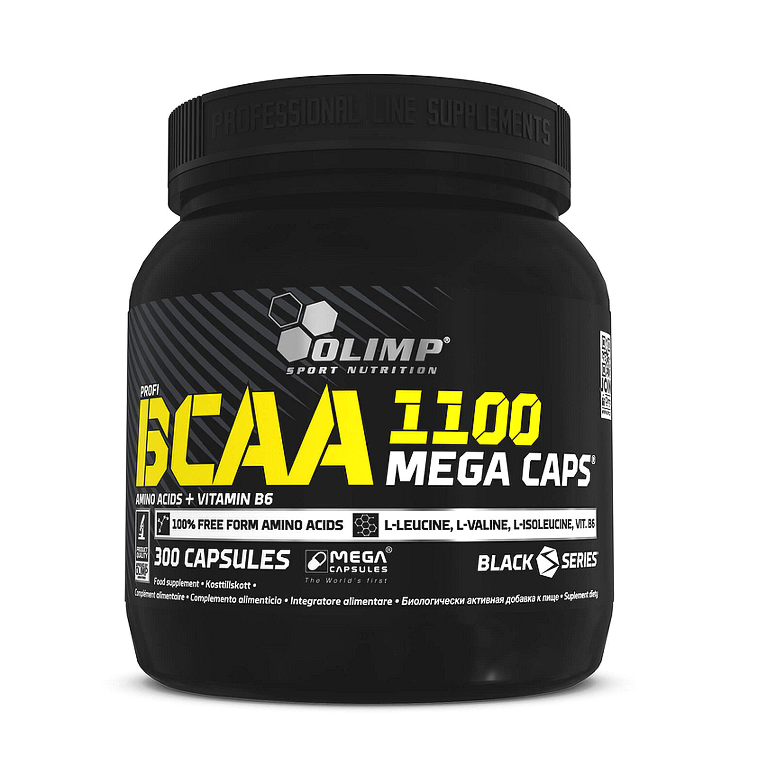 BCAA 1100 – 300 MEGA CAPS – Amino Acids + Vitamin B6 Leucine – Muscle Growth
