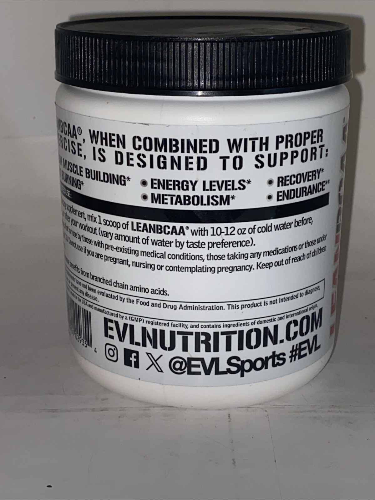Evlution Nutrition Lean Bcaa Amino Acid Powder Fruit Punch 9.4 Ounce 12/26