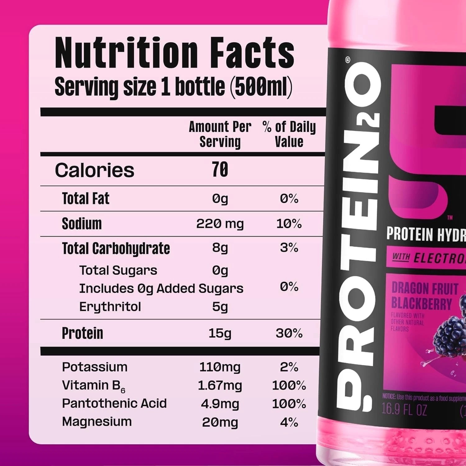 Nutritionally Enhanced Clear Protein Water – Great for Recovery, 12-Pack Variety