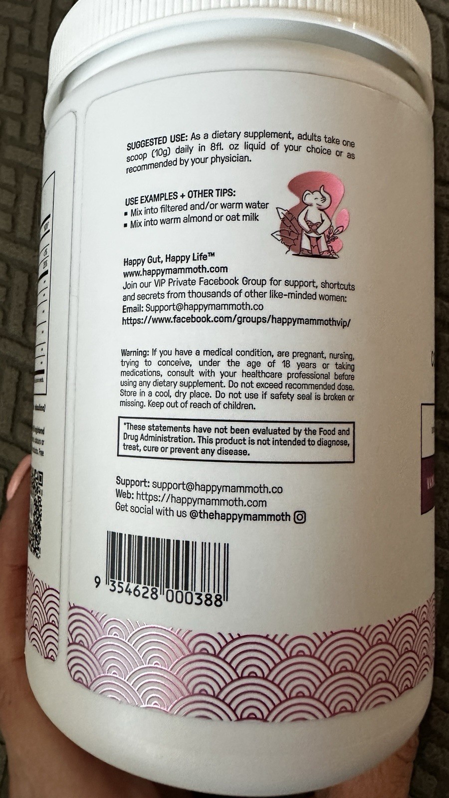 3 pack BRAND NEW SEALED Happy Mammoth Complete Belly Reset Vanilla Bean