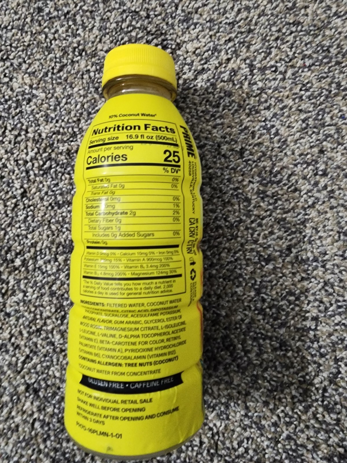 PRIME DRINK LEMONADE LOGAN PAUL AND KSI LIMITED EDITION 16.9 OZ FULL BOTTLE NEW