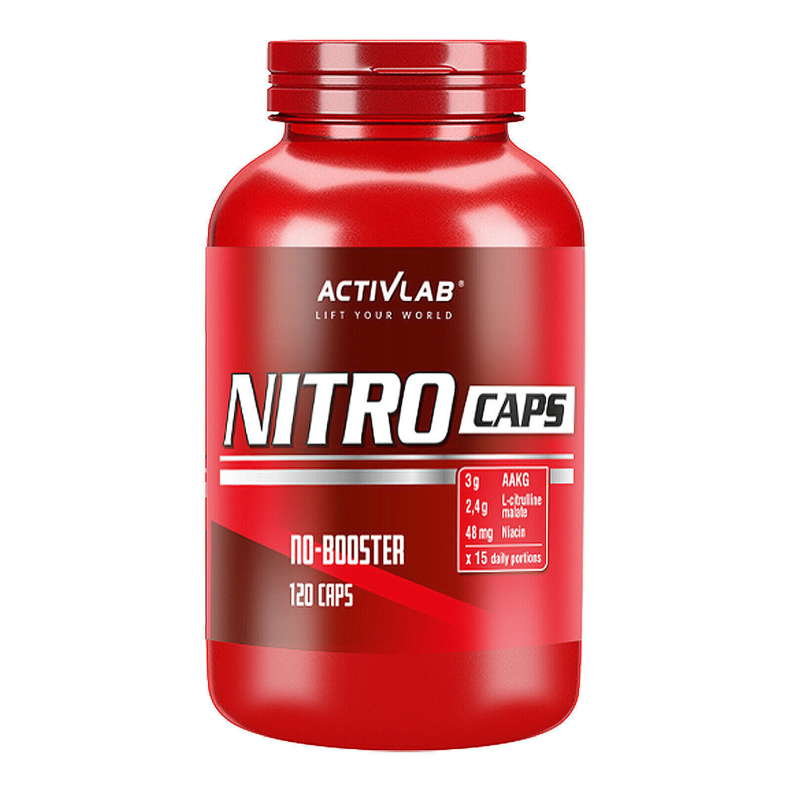 NITRO CAPS 120 Capsules Nitric Oxide Booster Citrulline Malate L-Arginine Niacin