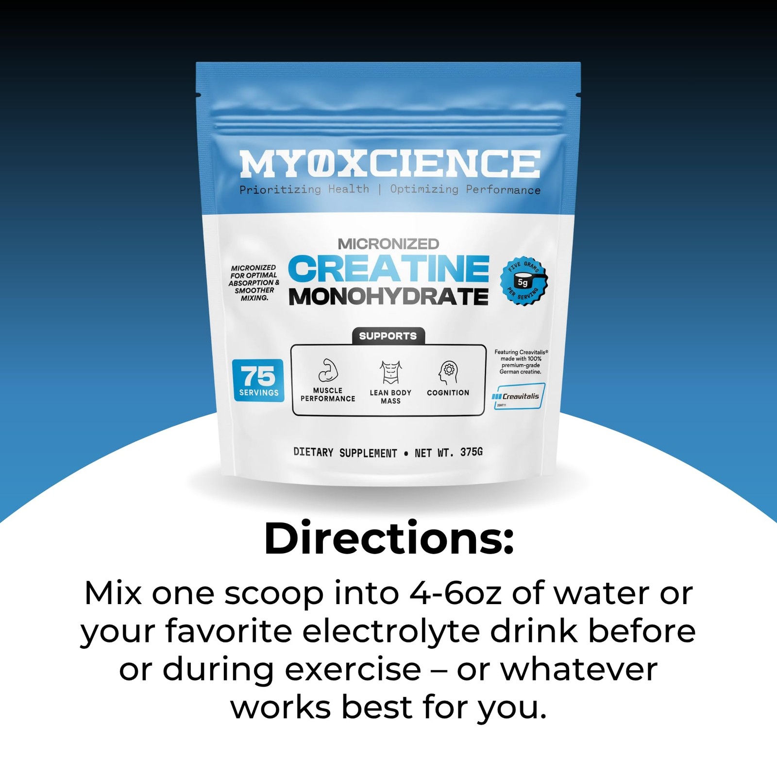 MYOXCIENCE Micronized Creavitalis Creatine | The World’s Purest Micronized Fo…