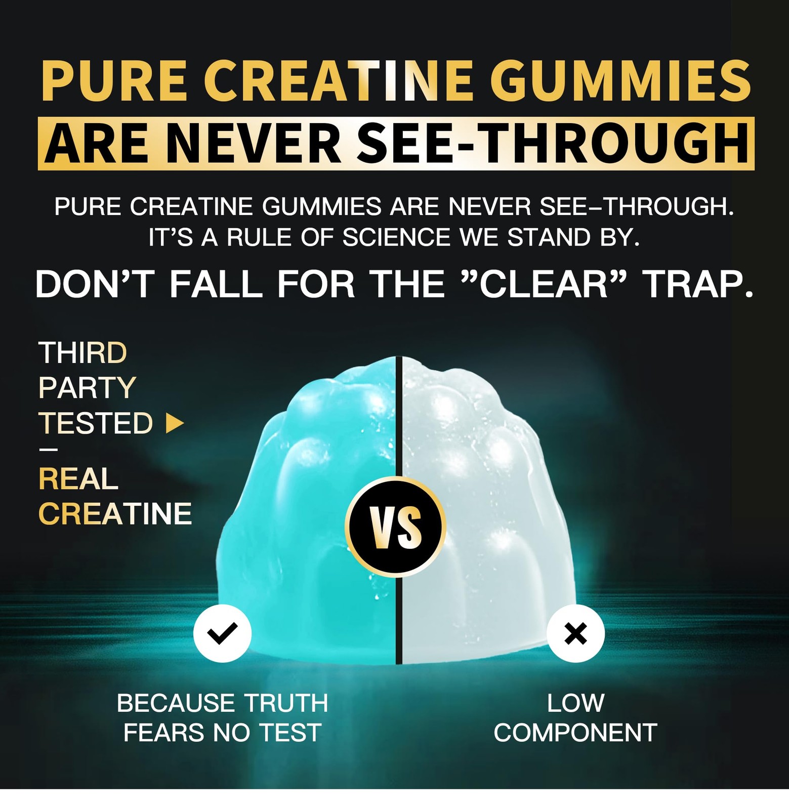 NSF Certified Creatine Gummy – Creatine Monohydrate Gummies for Men & Women-5…